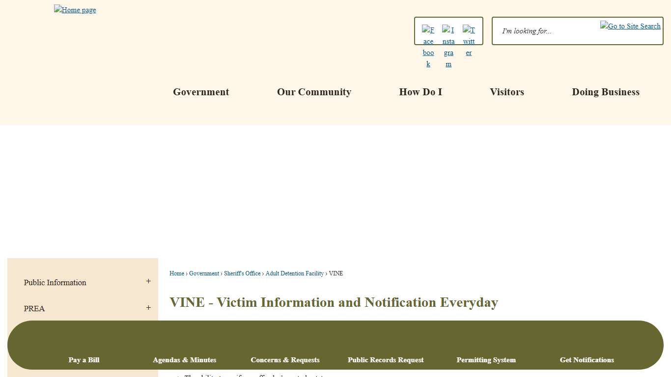 VINE - Victim Information and Notification Everyday | Mariposa County, CA - Official Website